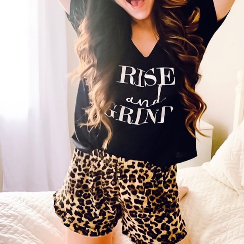 Rise and Grind V Neck Tee